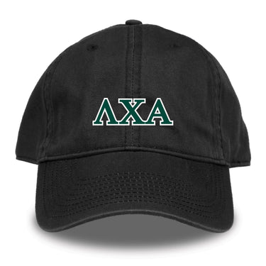 Lambda Chi Black Hat | Lambda Chi Alpha | Headwear > Billed hats