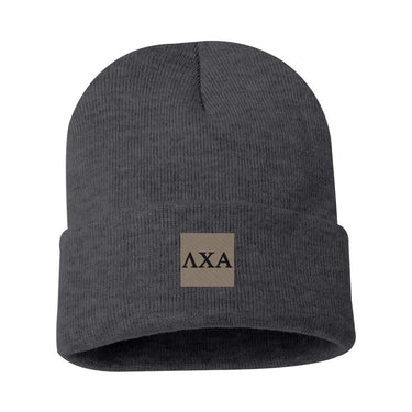 Lambda Chi Charcoal Letter Beanie | Lambda Chi Alpha | Headwear > Beanies