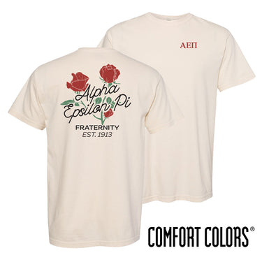 AEPi Comfort Colors Rosebud Ivory Short Sleeve Tee