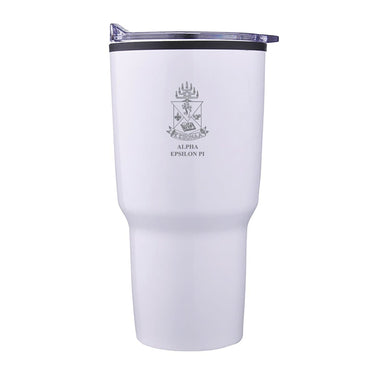 AEPi 30oz White Tumbler | Alpha Epsilon Pi | Drinkware > Travel mugs