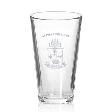 AEPi Coat of Arms Fellowship Glass | vendor-unknown | Drinkware > 16 ounce glasses