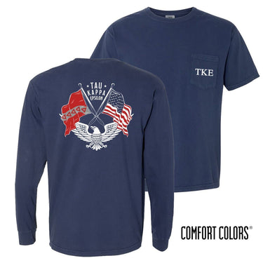 TKE Comfort Colors Navy Patriot tee | Tau Kappa Epsilon | Shirts > Short sleeve t-shirts