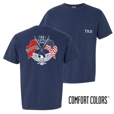 TKE Comfort Colors Navy Patriot tee | Tau Kappa Epsilon | Shirts > Short sleeve t-shirts