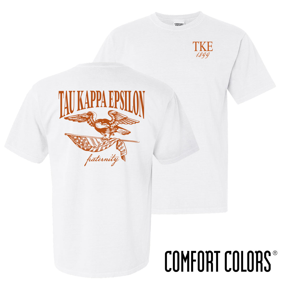 TKE Comfort Colors Happy Earth White Short Sleeve Tee S / Tau Kappa Epsilon