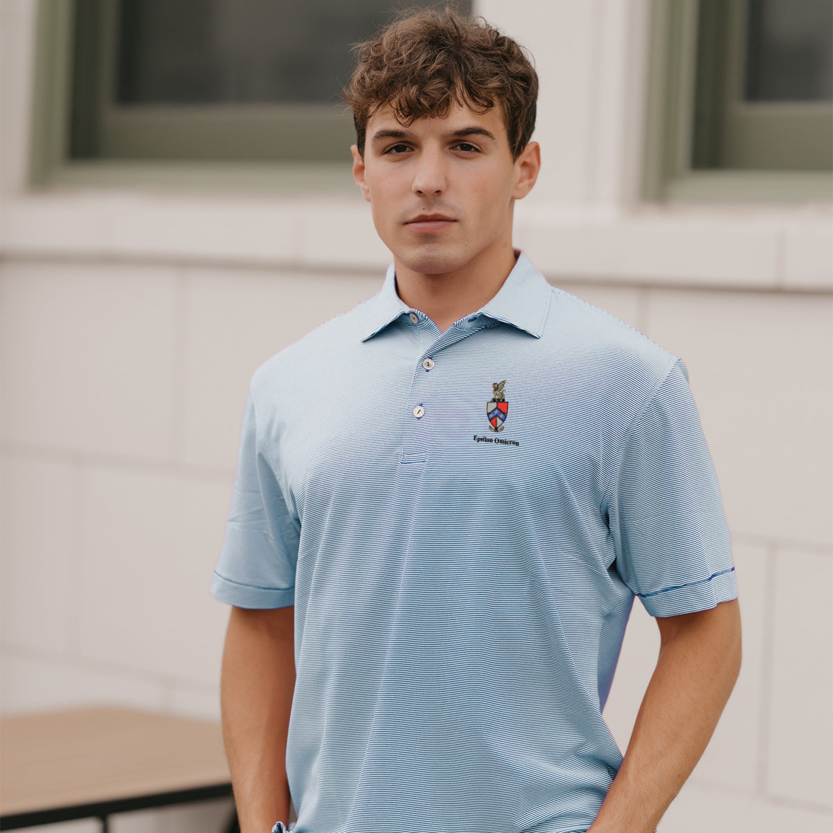 Beta Personalized Peter Millar Jubilee Stripe Stretch Jersey Polo ...