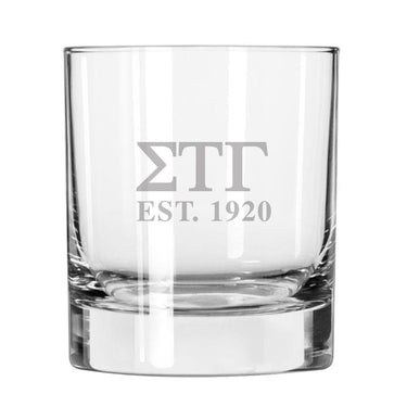 Sig Tau Engraved Glass | Sigma Tau Gamma | Drinkware > 8 ounce glasses