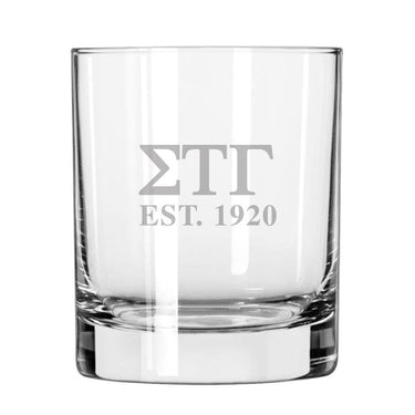 Sig Tau Engraved Glass | Sigma Tau Gamma | Drinkware > 8 ounce glasses