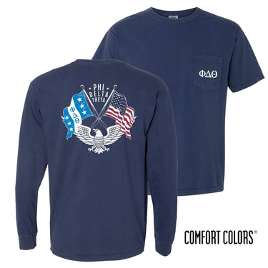 Phi Delt Comfort Colors Navy Patriot tee | Phi Delta Theta | Shirts > Short sleeve t-shirts