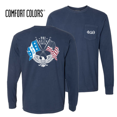 Phi Delt Comfort Colors Navy Patriot tee | Phi Delta Theta | Shirts > Short sleeve t-shirts