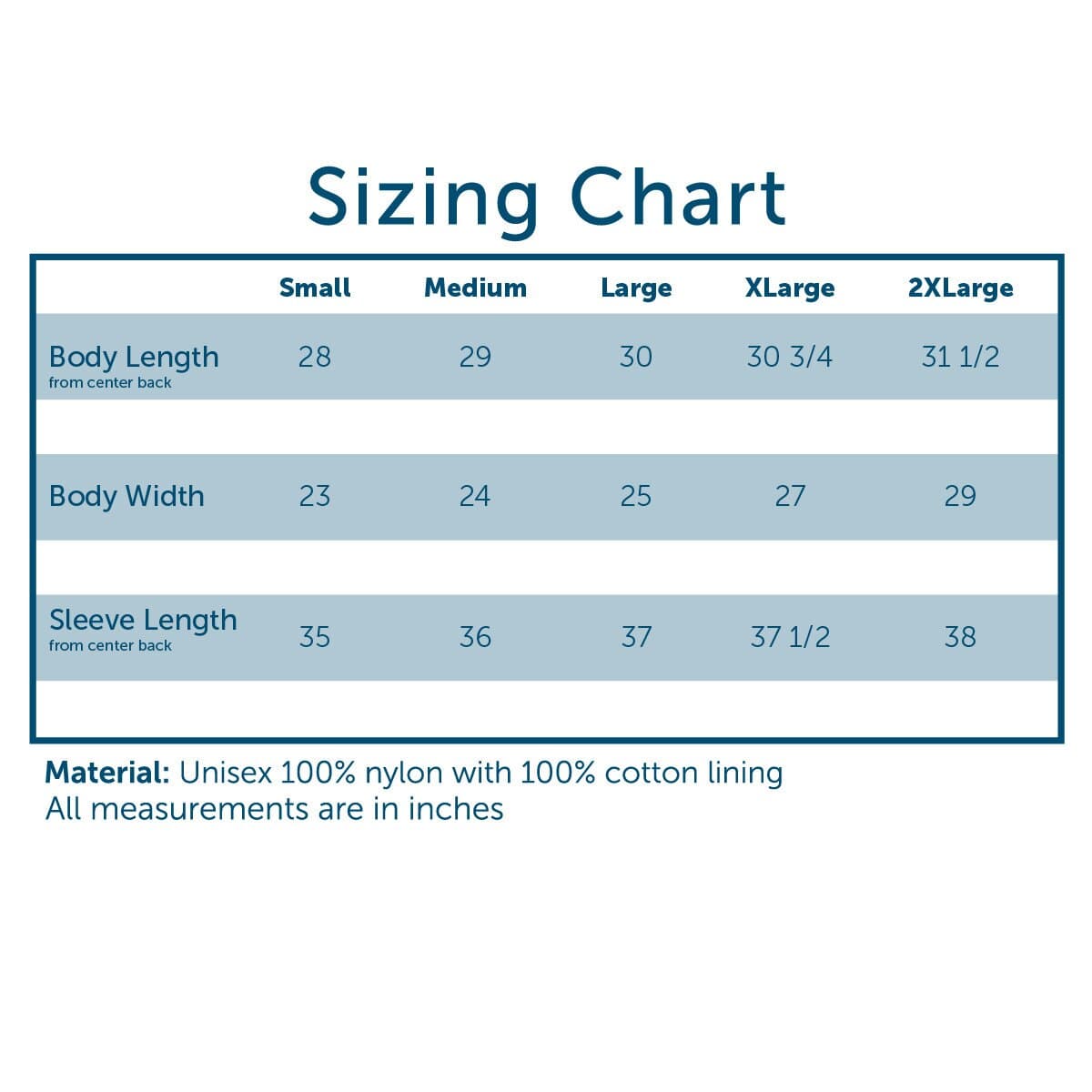 Old navy hotsell jacket size chart