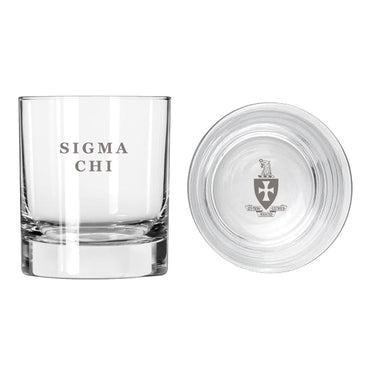 Sigma Chi Fraternity Legacy Rocks Glass