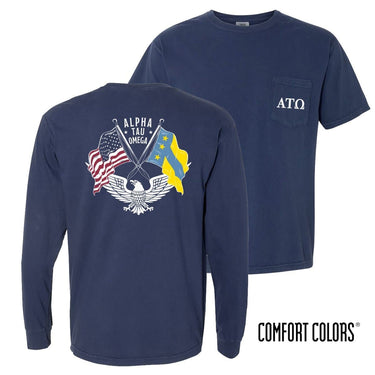 ATO Comfort Colors Navy Patriot tee | Alpha Tau Omega | Shirts > Short sleeve t-shirts