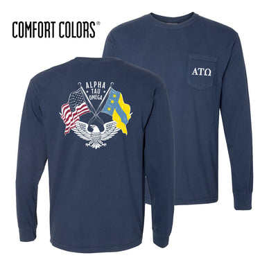 ATO Comfort Colors Navy Patriot tee | Alpha Tau Omega | Shirts > Short sleeve t-shirts