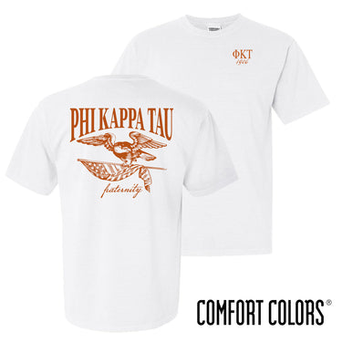 Phi Tau Comfort Colors Freedom White Short Sleeve Tee