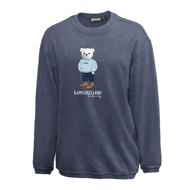 KDR Navy Sandwash Bear Crewneck