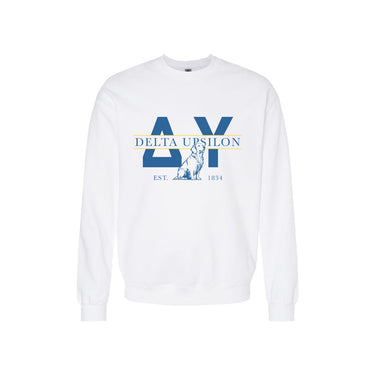 Delta Upsilon Golden Letters Crewneck