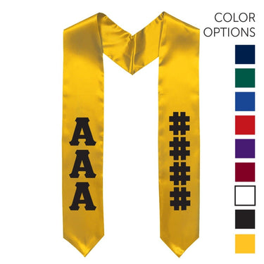 ZBT Pick Your Own Colors Graduation Stole | Zeta Beta Tau | Apparel > Stoles