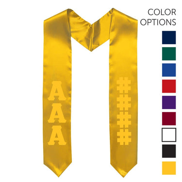 Alpha Sig Pick Your Own Colors Graduation Stole | Alpha Sigma Phi | Apparel > Stoles