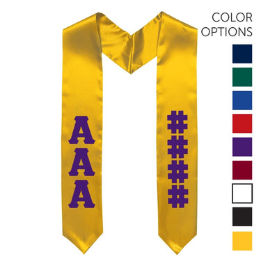 Delta Sig Pick Your Own Colors Graduation Stole | Delta Sigma Phi | Apparel > Stoles