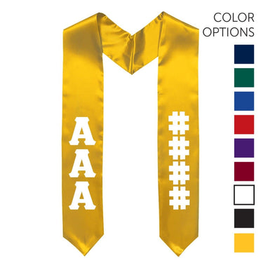 Alpha Sig Pick Your Own Colors Graduation Stole | Alpha Sigma Phi | Apparel > Stoles