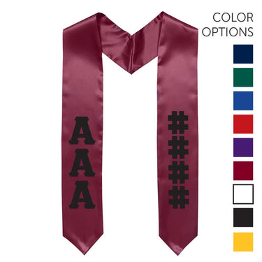 Delta Sig Pick Your Own Colors Graduation Stole | Delta Sigma Phi | Apparel > Stoles