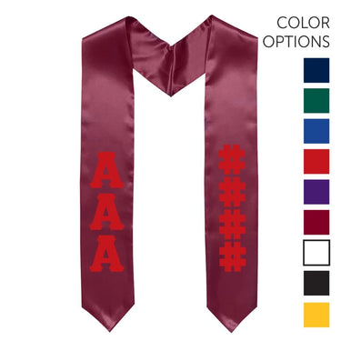 Alpha Sig Pick Your Own Colors Graduation Stole | Alpha Sigma Phi | Apparel > Stoles