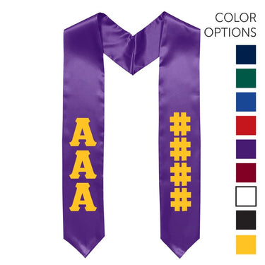 Alpha Sig Pick Your Own Colors Graduation Stole | Alpha Sigma Phi | Apparel > Stoles