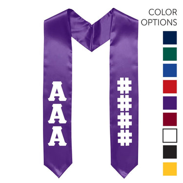 Delta Sig Pick Your Own Colors Graduation Stole | Delta Sigma Phi | Apparel > Stoles