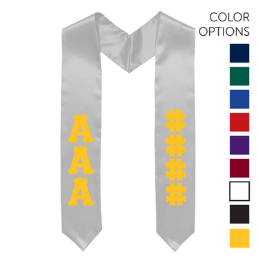 Alpha Sig Pick Your Own Colors Graduation Stole | Alpha Sigma Phi | Apparel > Stoles