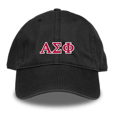 Alpha Sig Black Hat | Alpha Sigma Phi | Headwear > Billed hats