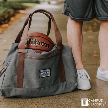 Delt Gray Canvas Duffel | Delta Tau Delta | Bags > Duffle bags