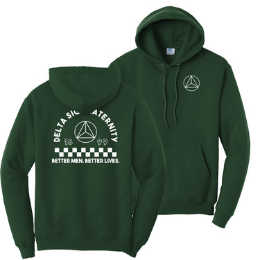 Delta Sig Retro Block Graphic Hoodie