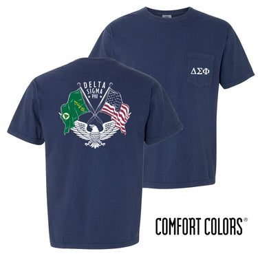 Delta Sig Comfort Colors Navy Patriot tee | Delta Sigma Phi | Shirts > Short sleeve t-shirts