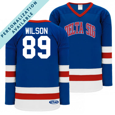 Delta Sig Personalized Patriotic Hockey Jersey