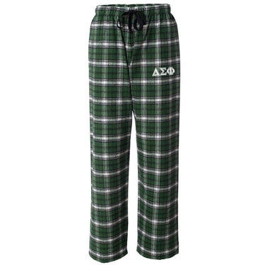 Delta Sig Forest Plaid Flannel Pants | Delta Sigma Phi | Pajamas > Pajama bottom pants