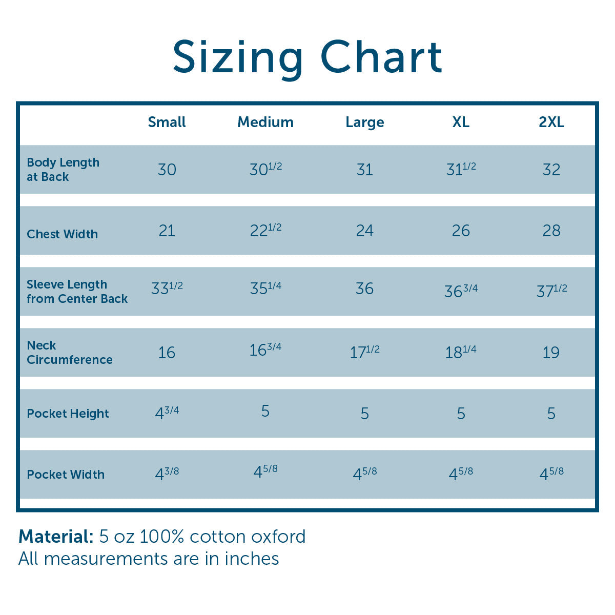 Size Charts – Brook There