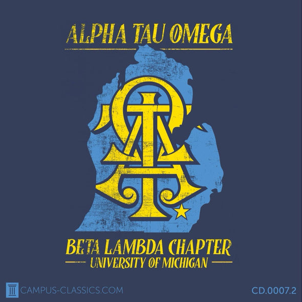 Navy Letters State Alpha Tau Omega