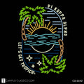 Black PIKE Neon Light Tropical Palm Tree Beach