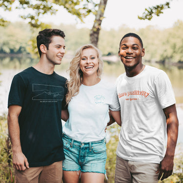 White Short Sleeve Positivity Tee | Campus Classics | Tshirts