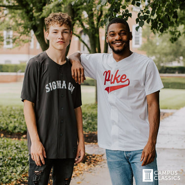 ATO White Mesh Baseball Jersey | Alpha Tau Omega | Shirts > Jerseys